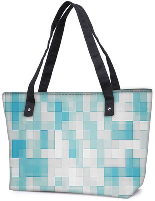 

Snoogg Pack Of 2 Glazy Blocks Combo Tote Shopping Grocery Bag With Coin Pencil Purse Shoulder Bag(Multicolor, 15 L)