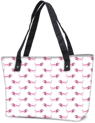 

Snoogg Pack Of 2 Pink Dash Combo Tote Shopping Grocery Bag With Coin Pencil Purse Shoulder Bag(Multicolor, 15 L)