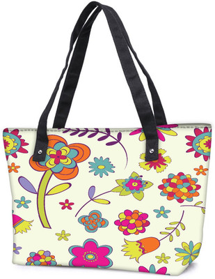 

Snoogg Pack Of 2 Abstract Designs Combo Tote Shopping Grocery Bag With Coin Pencil Purse Shoulder Bag(Multicolor, 5 L)