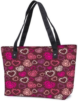 

Snoogg Pack Of 2 Multivolor Hearts Combo Tote Shopping Grocery Bag With Coin Pencil Purse Shoulder Bag(Multicolor, 5 L)