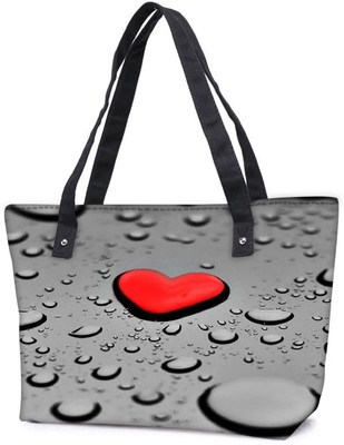 

Snoogg Pack Of 2 Red Drop Heart Combo Tote Shopping Grocery Bag With Coin Pencil Purse Shoulder Bag(Multicolor, 15 L)