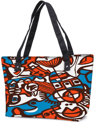 

Snoogg Pack Of 2 Orange Abstract Orange Combo Tote Shopping Grocery Bag With Coin Pencil Purse Shoulder Bag(Multicolor, 15 L)