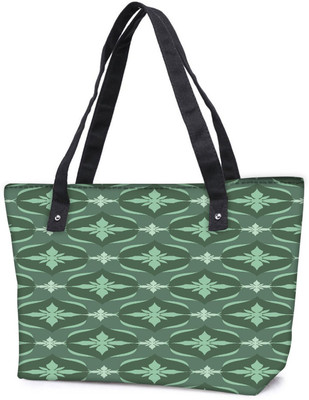 

Snoogg Pack Of 2 Green Floral Pattern Combo Tote Shopping Grocery Bag With Coin Pencil Purse Shoulder Bag(Multicolor, 5 L)