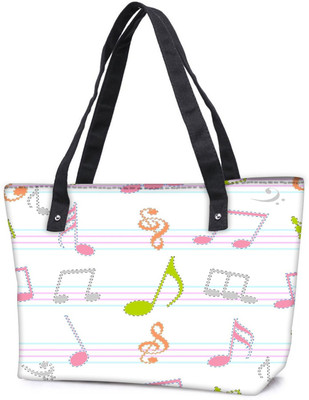 

Snoogg Pack Of 2 Colorful Music Strings Combo Tote Shopping Grocery Bag With Coin Pencil Purse Shoulder Bag(Multicolor, 15 L)