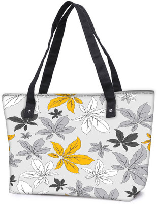 

Snoogg Pack Of 2 Yellow Flower Grey Combo Tote Shopping Grocery Bag With Coin Pencil Purse Shoulder Bag(Multicolor, 5 L)