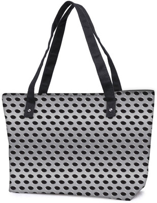 

Snoogg Pack Of 2 Grey Holes Combo Tote Shopping Grocery Bag With Coin Pencil Purse Shoulder Bag(Multicolor, 5 L)