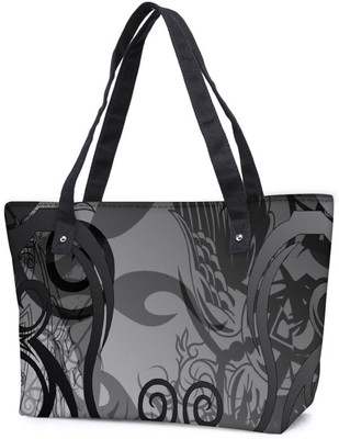 

Snoogg Pack Of 2 Grey Abstract Combo Tote Shopping Grocery Bag With Coin Pencil Purse Shoulder Bag(Multicolor, 5 L)