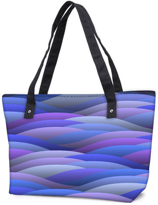 

Snoogg Pack Of 2 Blue Abstract Waves Combo Tote Shopping Grocery Bag With Coin Pencil Purse Shoulder Bag(Multicolor, 15 L)