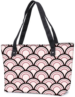 

Snoogg Pack Of 2 Abstract Black Pattern Design Combo Tote Shopping Grocery Bag With Coin Pencil Purse Shoulder Bag(Multicolor, 15 L)