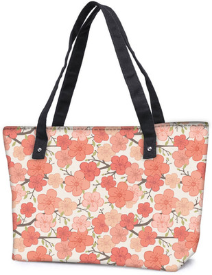 

Snoogg Pack Of 2 Pink Flower Pattern Combo Tote Shopping Grocery Bag With Coin Pencil Purse Shoulder Bag(Multicolor, 15 L)