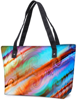 

Snoogg Pack Of 2 Water Colours Combo Tote Shopping Grocery Bag With Coin Pencil Purse Shoulder Bag(Multicolor, 15 L)