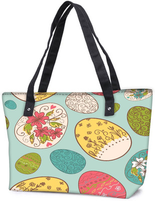 

Snoogg Pack Of 2 Multicolor Eggs Combo Tote Shopping Grocery Bag With Coin Pencil Purse Shoulder Bag(Multicolor, 15 L)