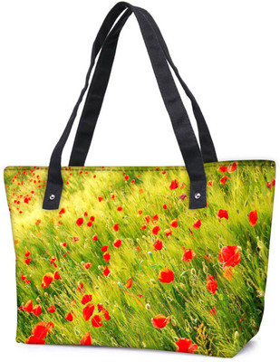 

Snoogg Pack Of 2 Small Red Flowers Combo Tote Shopping Grocery Bag With Coin Pencil Purse Shoulder Bag(Multicolor, 15 L)