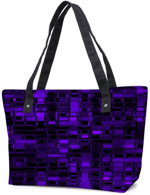 

Snoogg Pack Of 2 Purple Digital 2422 Combo Tote Shopping Grocery Bag With Coin Pencil Purse Shoulder Bag(Multicolor, 5 L)