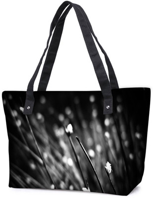 

Snoogg Pack Of 2 Black Blossom Combo Tote Shopping Grocery Bag With Coin Pencil Purse Shoulder Bag(Multicolor, 5 L)