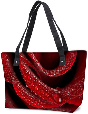 

Snoogg Pack Of 2 Water Drops In Rose Flower Combo Tote Shopping Grocery Bag With Coin Pencil Purse Shoulder Bag(Multicolor, 15 L)