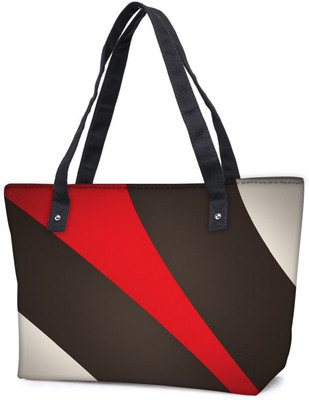 

Snoogg Pack Of 2 Red And Brown Stripes Combo Tote Shopping Grocery Bag With Coin Pencil Purse Shoulder Bag(Multicolor, 15 L)