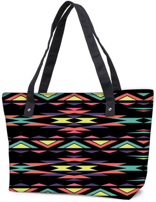 

Snoogg Pack Of 2 Aztec Dark Digital Combo Tote Shopping Grocery Bag With Coin Pencil Purse Shoulder Bag(Multicolor, 5 L)