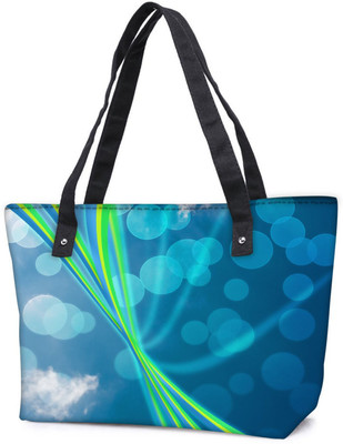 

Snoogg Pack Of 2 Blue Nature Abstract Bokeh Background Combo Tote Shopping Grocery Bag With Coin Pencil Purse Shoulder Bag(Multicolor, 5 L)