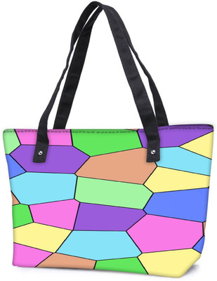 

Snoogg Pack Of 2 Digi Stones 2386 Combo Tote Shopping Grocery Bag With Coin Pencil Purse Shoulder Bag(Multicolor, 5 L)