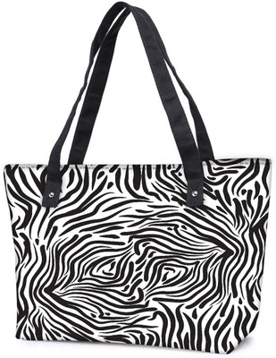

Snoogg Pack Of 2 Zebra Skin Combo Tote Shopping Grocery Bag With Coin Pencil Purse Shoulder Bag(Multicolor, 5 L)