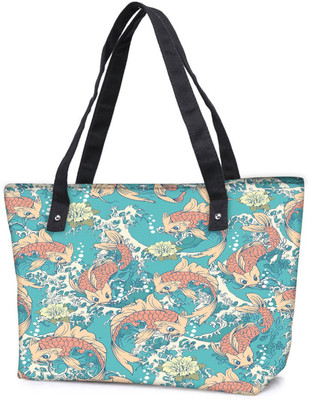 

Snoogg Pack Of 2 Abstract Fish In Sea Combo Tote Shopping Grocery Bag With Coin Pencil Purse Shoulder Bag(Multicolor, 5 L)