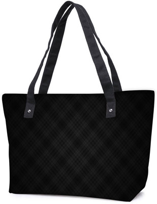 

Snoogg Pack Of 2 Dark Square Texture Combo Tote Shopping Grocery Bag With Coin Pencil Purse Shoulder Bag(Multicolor, 5 L)