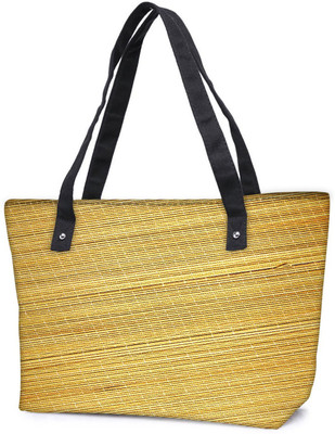 

Snoogg Pack Of 2 Bamboo Mat Background Combo Tote Shopping Grocery Bag With Coin Pencil Purse Shoulder Bag(Multicolor, 15 L)