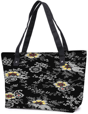 

Snoogg Pack Of 2 Black Yellow Pattern 2480 Combo Tote Shopping Grocery Bag With Coin Pencil Purse Shoulder Bag(Multicolor, 15 L)