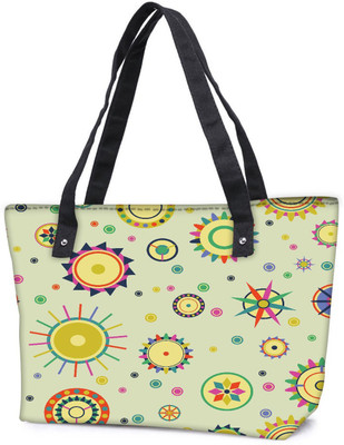 

Snoogg Pack Of 2 Yellow Pattern Design Combo Tote Shopping Grocery Bag With Coin Pencil Purse Shoulder Bag(Multicolor, 15 L)