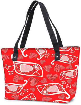 

Snoogg Pack Of 2 White Birds Red Pattern Combo Tote Shopping Grocery Bag With Coin Pencil Purse Shoulder Bag(Multicolor, 5 L)