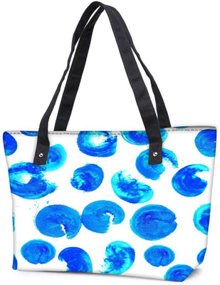 

Snoogg Pack Of 2 Blue Abstract Paint Combo Tote Shopping Grocery Bag With Coin Pencil Purse Shoulder Bag(Multicolor, 15 L)