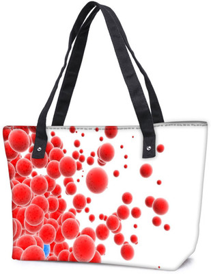 

Snoogg Pack Of 2 Red Spots Combo Tote Shopping Grocery Bag With Coin Pencil Purse Shoulder Bag(Multicolor, 5 L)