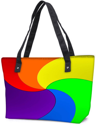 

Snoogg Pack Of 2 Centric Energy Flow 2390 Combo Tote Shopping Grocery Bag With Coin Pencil Purse Shoulder Bag(Multicolor, 15 L)