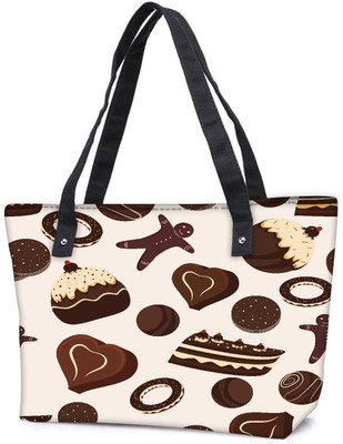 

Snoogg Pack Of 2 Brown Chocolates Combo Tote Shopping Grocery Bag With Coin Pencil Purse Shoulder Bag(Multicolor, 15 L)