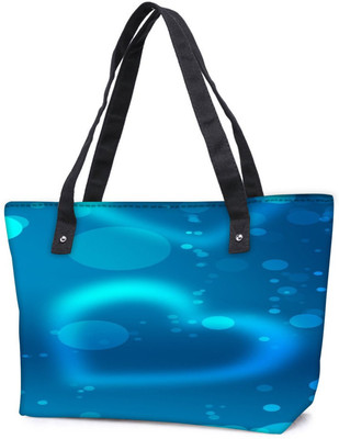 

Snoogg Pack Of 2 Blue Bubble Heart Combo Tote Shopping Grocery Bag With Coin Pencil Purse Shoulder Bag(Multicolor, 15 L)