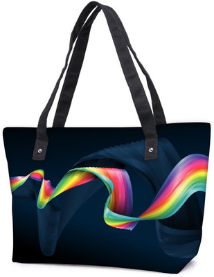 

Snoogg Pack Of 2 Ribbons Pattern Combo Tote Shopping Grocery Bag With Coin Pencil Purse Shoulder Bag(Multicolor, 5 L)