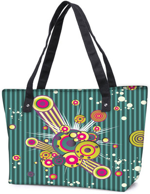 

Snoogg Pack Of 2 Music Blast Combo Tote Shopping Grocery Bag With Coin Pencil Purse Shoulder Bag(Multicolor, 15 L)