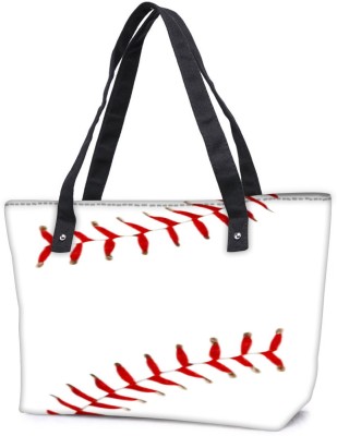 

Snoogg Pack Of 2 Baseball Combo Tote Shopping Grocery Bag With Coin Pencil Purse Shoulder Bag(Multicolor, 15 L)