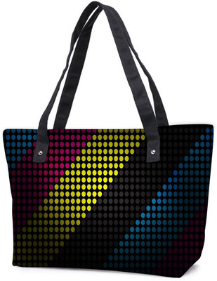 

Snoogg Pack Of 2 Multiocolor Strips Combo Tote Shopping Grocery Bag With Coin Pencil Purse Shoulder Bag(Multicolor, 15 L)