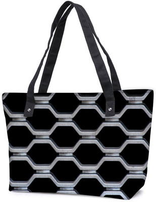 

Snoogg Pack Of 2 Abstract Cage Combo Tote Shopping Grocery Bag With Coin Pencil Purse Shoulder Bag(Multicolor, 15 L)