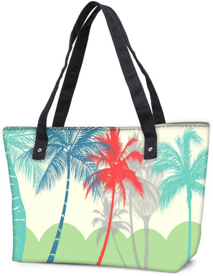 

Snoogg Pack Of 2 Hawaii Combo Tote Shopping Grocery Bag With Coin Pencil Purse Shoulder Bag(Multicolor, 5 L)