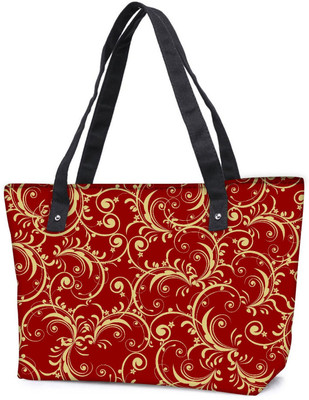 

Snoogg Pack Of 2 Abstract Yellow Red Pattern Combo Tote Shopping Grocery Bag With Coin Pencil Purse Shoulder Bag(Multicolor, 5 L)