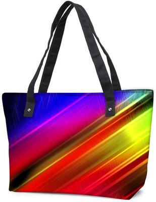 

Snoogg Pack Of 2 Diagonal Lines Combo Tote Shopping Grocery Bag With Coin Pencil Purse Shoulder Bag(Multicolor, 5 L)