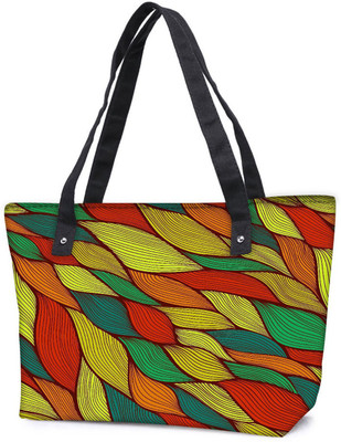 

Snoogg Pack Of 2 Dark Color Leaves Combo Tote Shopping Grocery Bag With Coin Pencil Purse Shoulder Bag(Multicolor, 5 L)