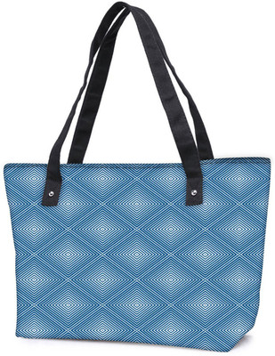 

Snoogg Pack Of 2 Blue Pattern Combo Tote Shopping Grocery Bag With Coin Pencil Purse Shoulder Bag(Multicolor, 5 L)