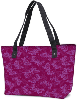 

Snoogg Pack Of 2 Light Butterfly Pink Pattern Combo Tote Shopping Grocery Bag With Coin Pencil Purse Shoulder Bag(Multicolor, 5 L)