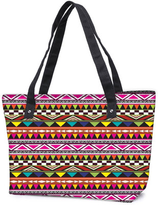 

Snoogg Pack Of 2 Aztec Multicolour Combo Tote Shopping Grocery Bag With Coin Pencil Purse Shoulder Bag(Multicolor, 5 L)