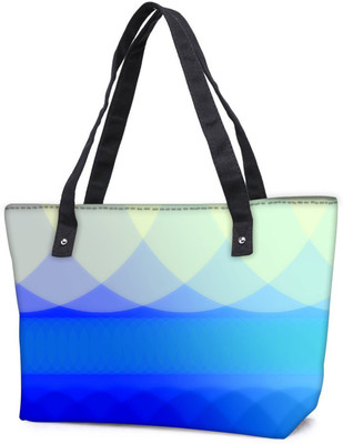 

Snoogg Pack Of 2 Blue Waves Abstract Combo Tote Shopping Grocery Bag With Coin Pencil Purse Shoulder Bag(Multicolor, 15 L)
