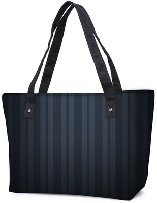 

Snoogg Pack Of 2 Black Stripes Combo Tote Shopping Grocery Bag With Coin Pencil Purse Shoulder Bag(Multicolor, 15 L)